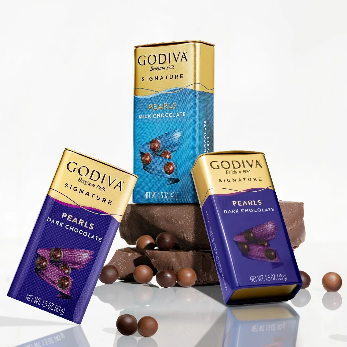 신세계인터넷면세점-고디바-Chocolate-Sweets-펄 트리오 팩 (다크 2팩+밀크 1팩, 129g)
