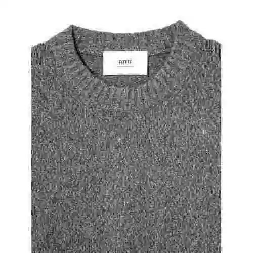 韩际新世界网上免税店-AMI-服饰-(UNISEX) TONAL ADC SWEATER FKS127.005 (HEATHER GREY)