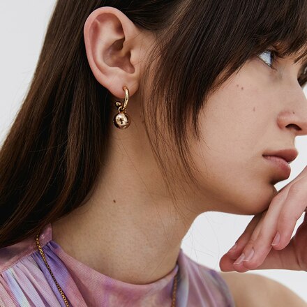 cosmic hoop earring - gold