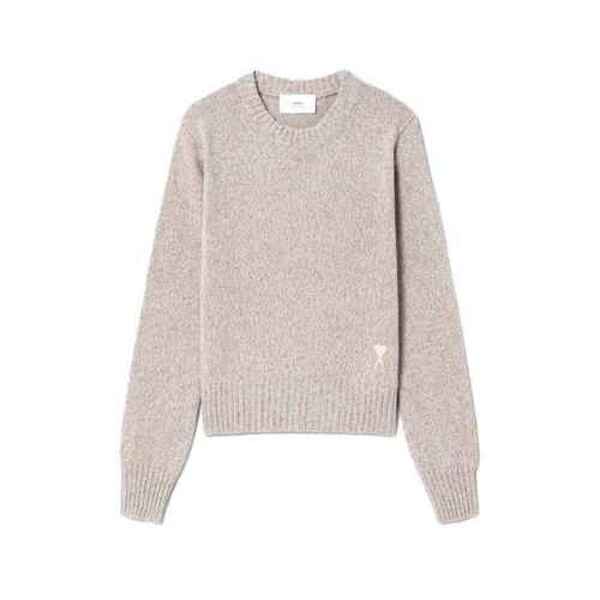 韩际新世界网上免税店-AMI-服饰-(UNISEX) TONAL ADC SWEATER FKS127.005 (CHAMPAGNE)