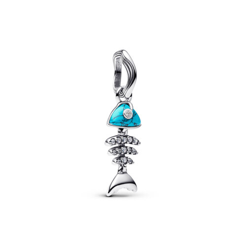 Turquoise Colored Fishbone Dangle Charm / 吊坠