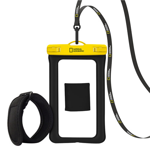 4-layered lock one-touch cell phone waterproof pack DX (including arm band) yellow