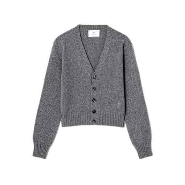 韩际新世界网上免税店-AMI-服饰-(UNISEX) TONAL ADC CARDIGAN FKC127.005 (HEATHER GREY)