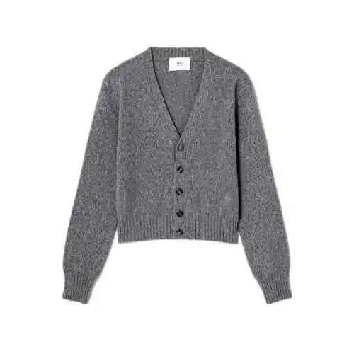 韩际新世界网上免税店-AMI-服饰-(UNISEX) TONAL ADC CARDIGAN FKC127.005 (HEATHER GREY)