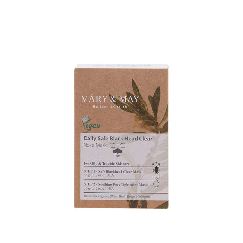 韩际新世界网上免税店-Mary&May--DAILY SAFE BLACK HEAD CLEAR NOSE MASK 鼻贴 10片