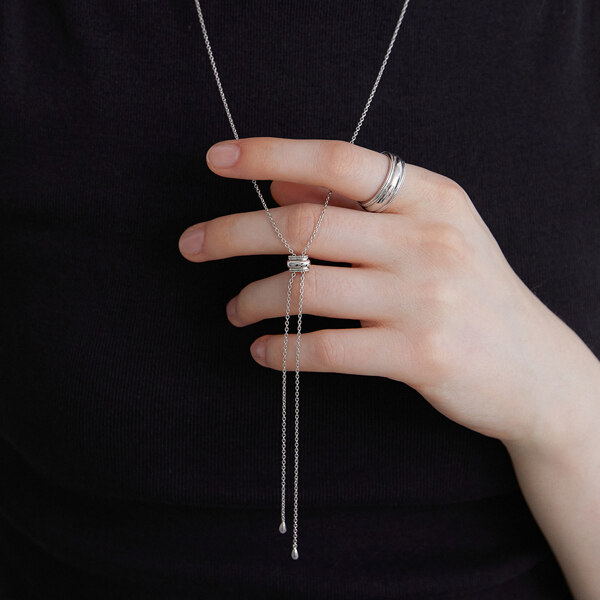신세계인터넷면세점-바이이에르-necklace-밀그레인 스카프 목걸이 (화이트)