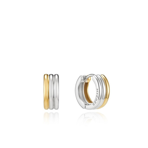 Silver(C) Triple Round Earrings