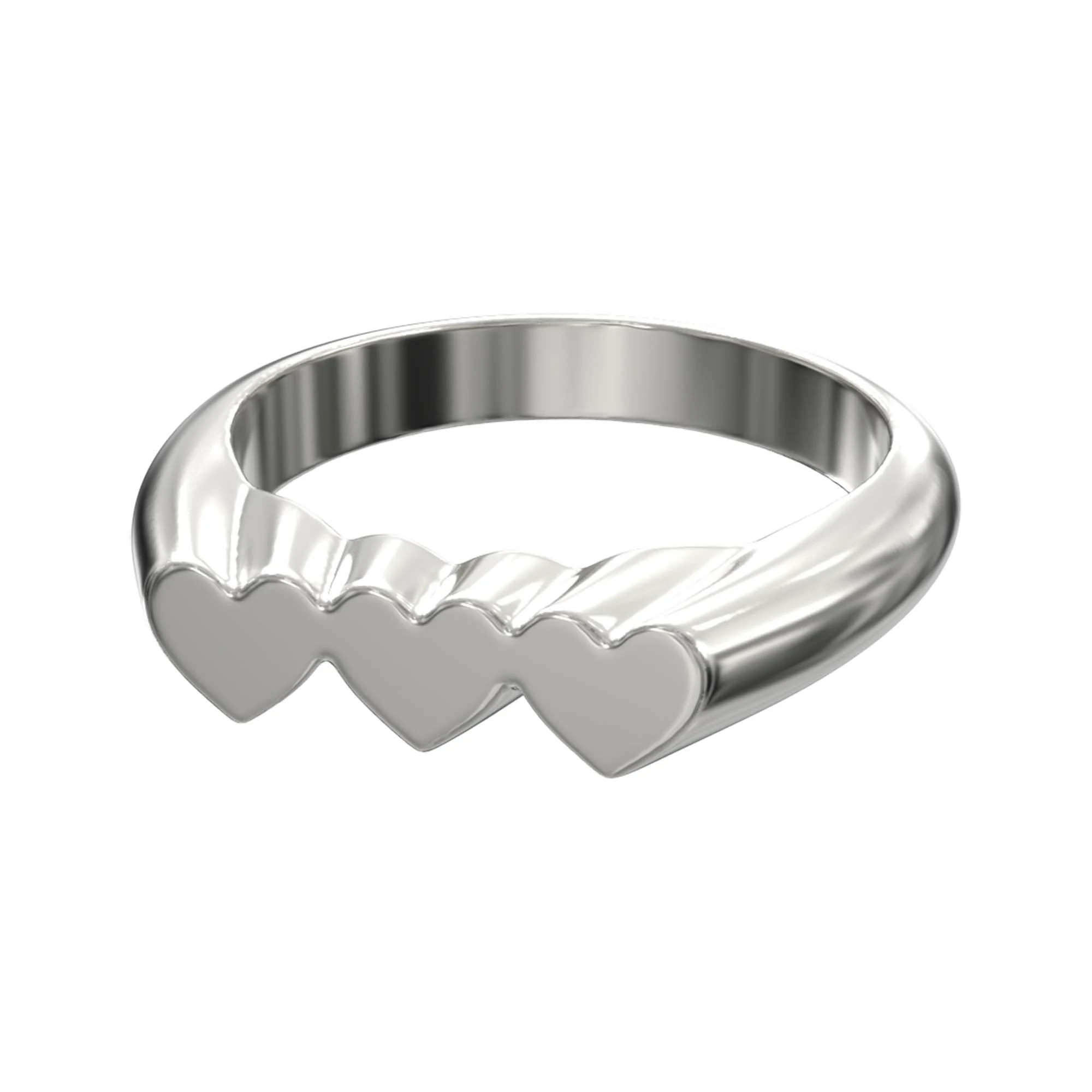 신세계인터넷면세점-희세-ring-Triple heart ring(one size)  12호