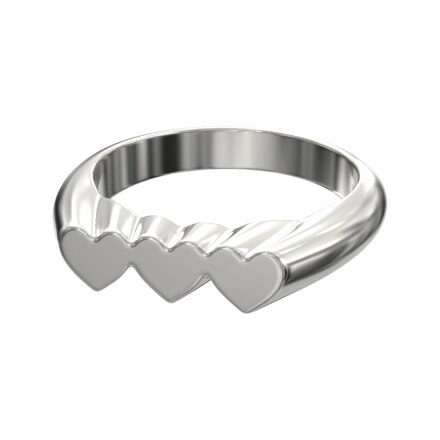 Triple heart ring(one size)  12호