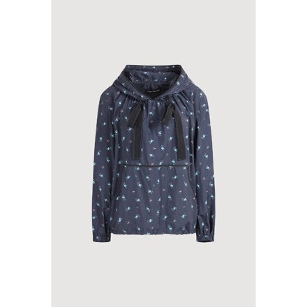 Print Hoody Anorak Jumper (navy)