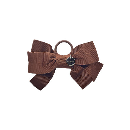 Wrinkle Ribbon Keyring Brown 挂饰