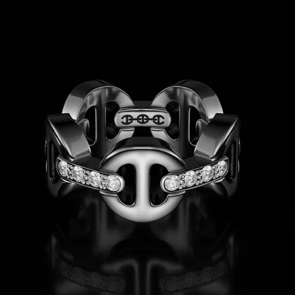 신세계인터넷면세점-홀슨부-ring-CLASSIC TRI-LINK WITH DIAMOND BRIDGES