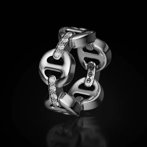 신세계인터넷면세점-홀슨부-ring-CLASSIC TRI-LINK WITH DIAMOND BRIDGES