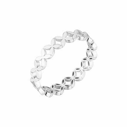 BREEZE 14K 화이트골드 반지 JJBRR06B2264W4110