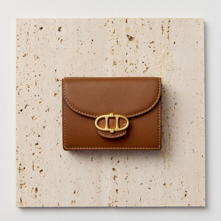 BROWN LEATHER TRI-FOLD WALLET 钱包