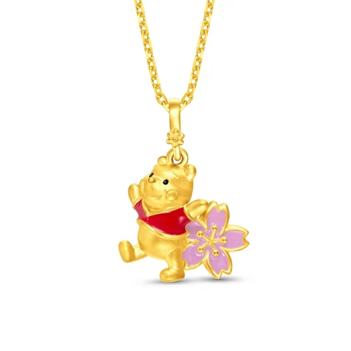 [Disney] 24K Gold Winnie the Pooh Pendant/Charm (37078)