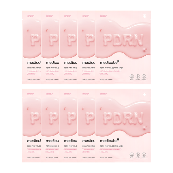 신세계인터넷면세점-메디큐브-FaceMasksTreatments-PDRN 핑크 비타 코팅 마스크_10매입