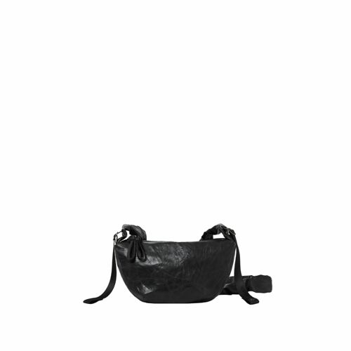 Daily Shirring Bag S_Vegan Leather Roast Black