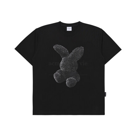 半袖T恤衫-黑色-FUZZY RABBIT