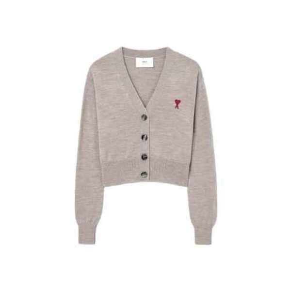 韩际新世界网上免税店-AMI-服饰-(UNISEX) RED ADC CARDIGAN SPFKC111.KN0025 (LIGHT BEIGE)