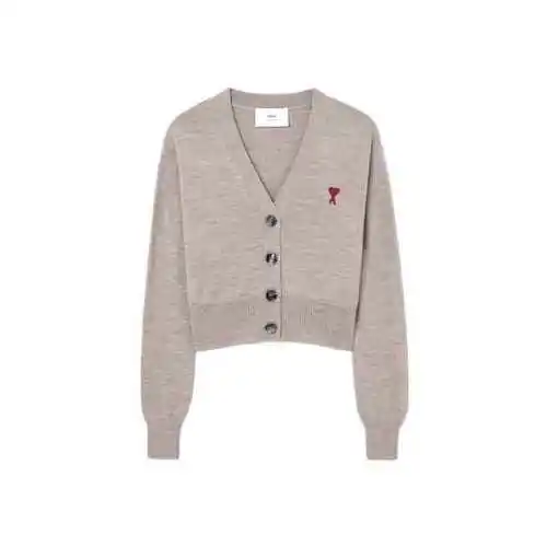 韩际新世界网上免税店-AMI-服饰-(UNISEX) RED ADC CARDIGAN SPFKC111.KN0025 (LIGHT BEIGE)