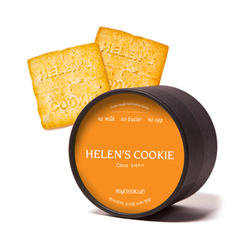 韩际新世界网上免税店-HELEN'S COOKIE-CHOCOLATE_SWEETS-VEGAN COOKIE 80g  (CITRON COOKIE) 饼干
