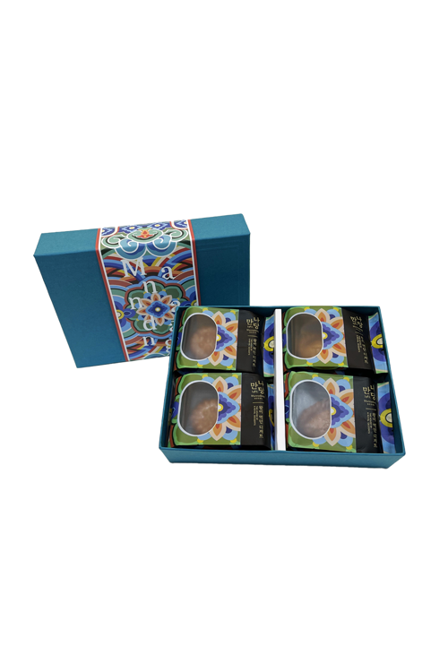 Royal Court Yakgwa and Mandoogwa Gift Set (Medium / 4 Yakgwa + 4 Mandoogwa) (宫廷药果满豆果礼盒 中号)
