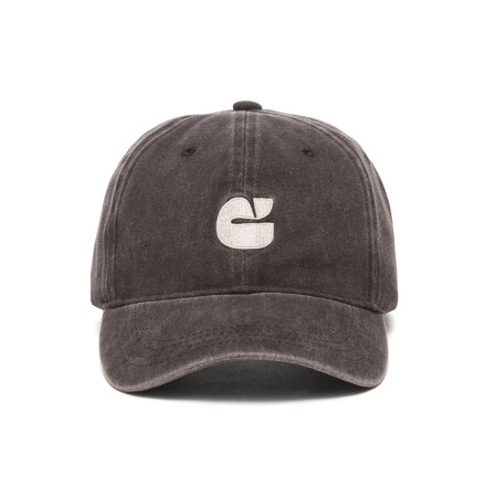 [Karina Worn] New Logo Washed Cap Brown - 帽子 (鸭舌帽)