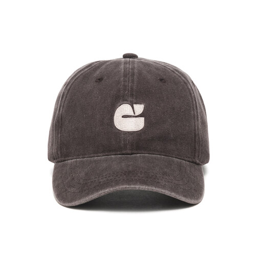 [Karina Worn] New Logo Washed Cap Brown - 帽子 (鸭舌帽)