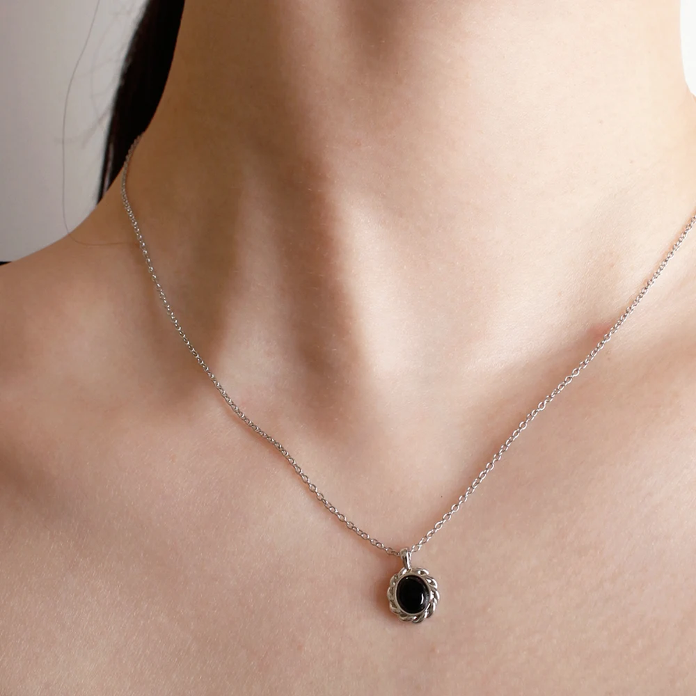 신세계인터넷면세점-누누핑거스-necklace-오닉스 웨이브 네크리스 (목걸이) *천연원석