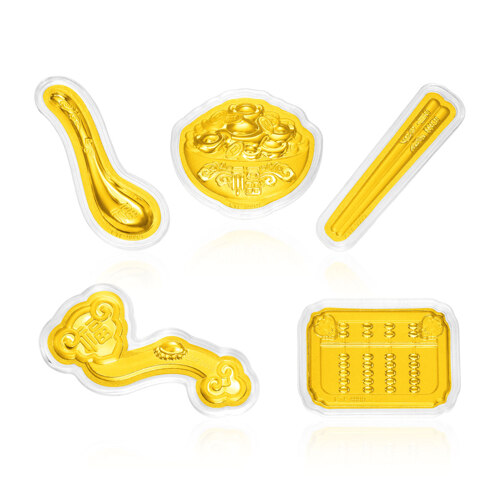 24K Gold - Wedding Blessing Gift Set Packaging (金器嫁妝 百年好合) (28351), 礼盒套装