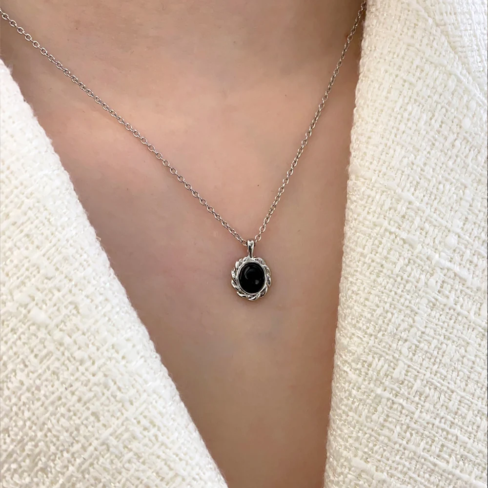 신세계인터넷면세점-누누핑거스-necklace-오닉스 웨이브 네크리스 (목걸이) *천연원석