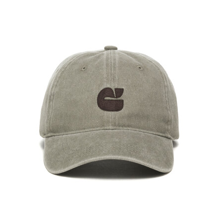 New Logo Washed Cap Khaki - 帽子 (鸭舌帽)