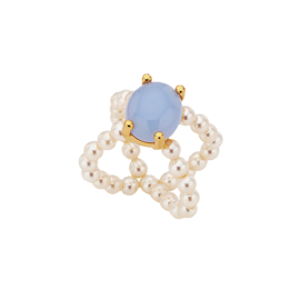 Nonna pearl ring, LAKE BLUE