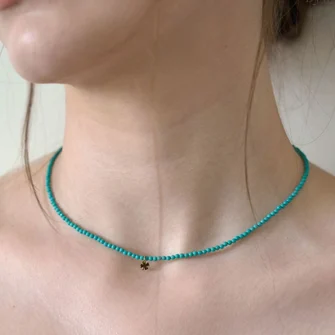 Clover necklace_mint