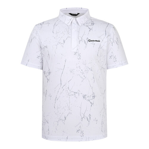 신세계인터넷면세점-테일러메이드--남성 마블 프린트 카라 반팔 티셔츠 WHITE 105