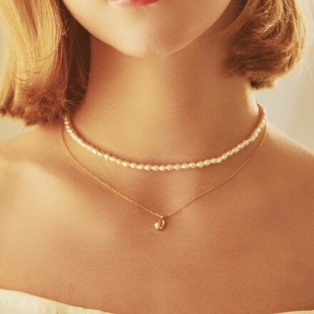 [천우희 착용] 16k gold plated rainbow moonstone-necklace
