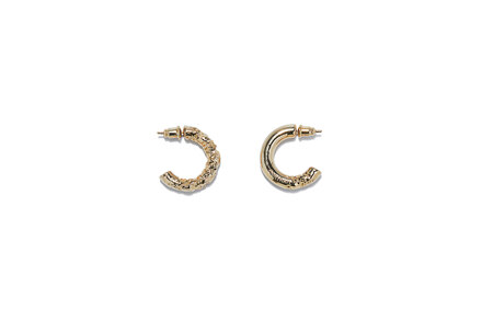 Unbalanced crack "REPORT" earring GOLD