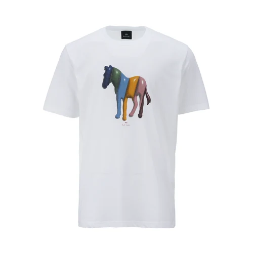 MENS REG FIT T SHIRT ZEBRA BALLOON