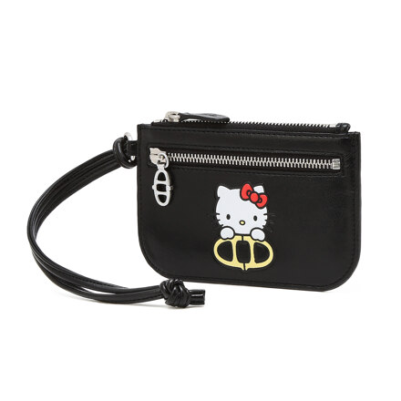[Hello Kitty x athe] 블랙 스트랩 카드지갑