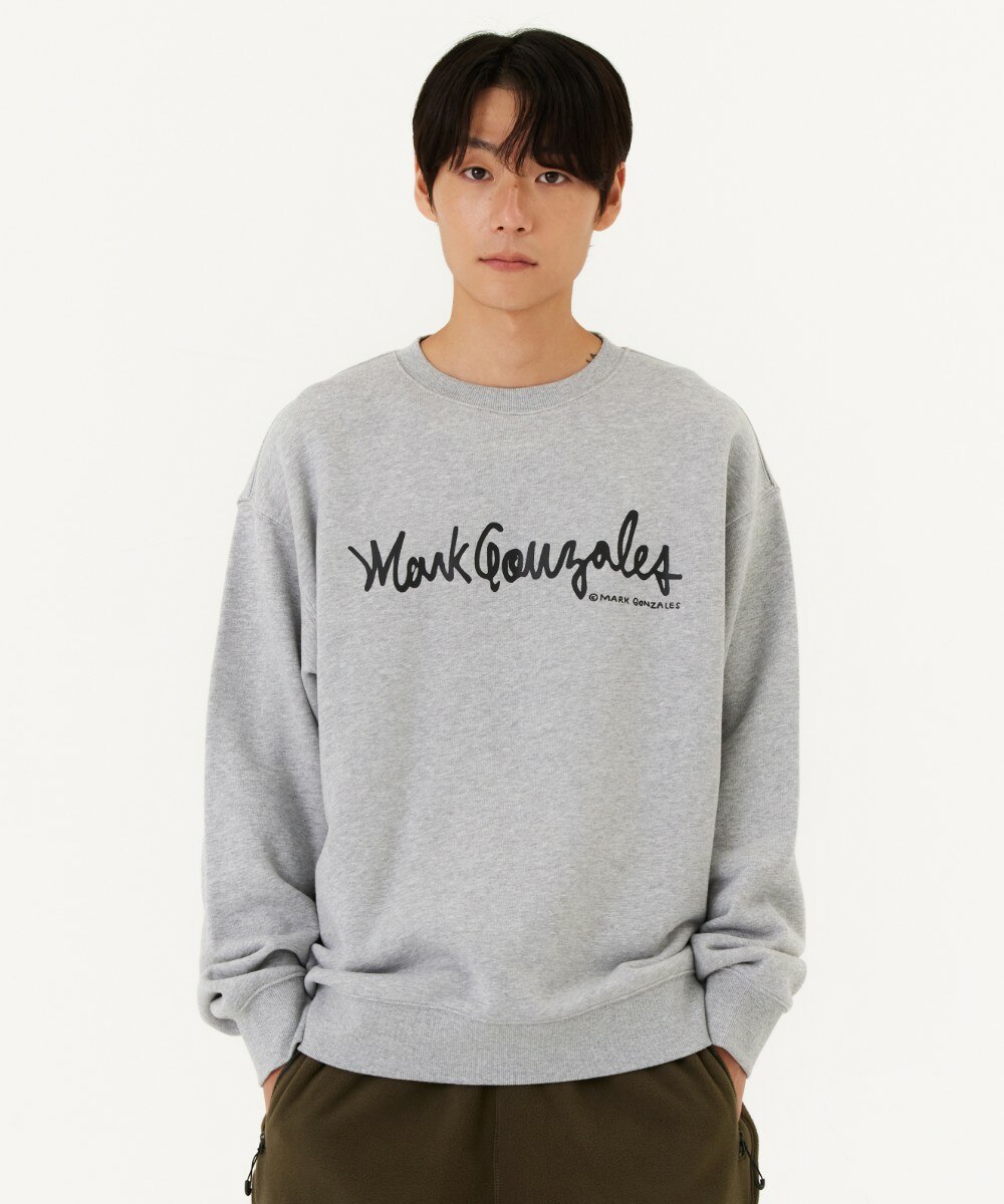 SIGN LOGO OG SWEATSHIRT M/GREY - 마크 곤잘레스 - 패션