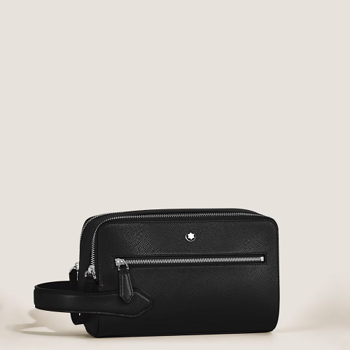 198866 washbag black 2 zips