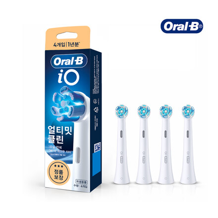 오랄비 iO 전동칫솔모 탁월한 세정 화이트 4개입 (얼티밋 클린)