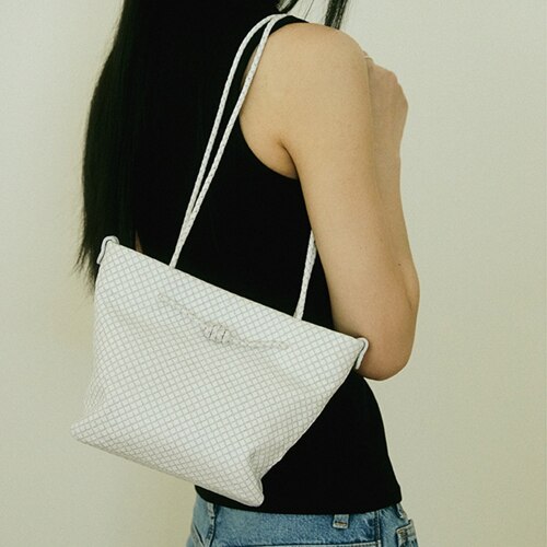 Amant bag_Plaid white ombre