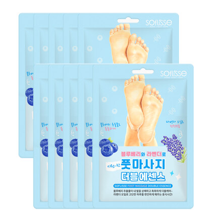 풋 마사지 더블 에센스 마스크 10매 / 발마사지 / 쿨링마스크