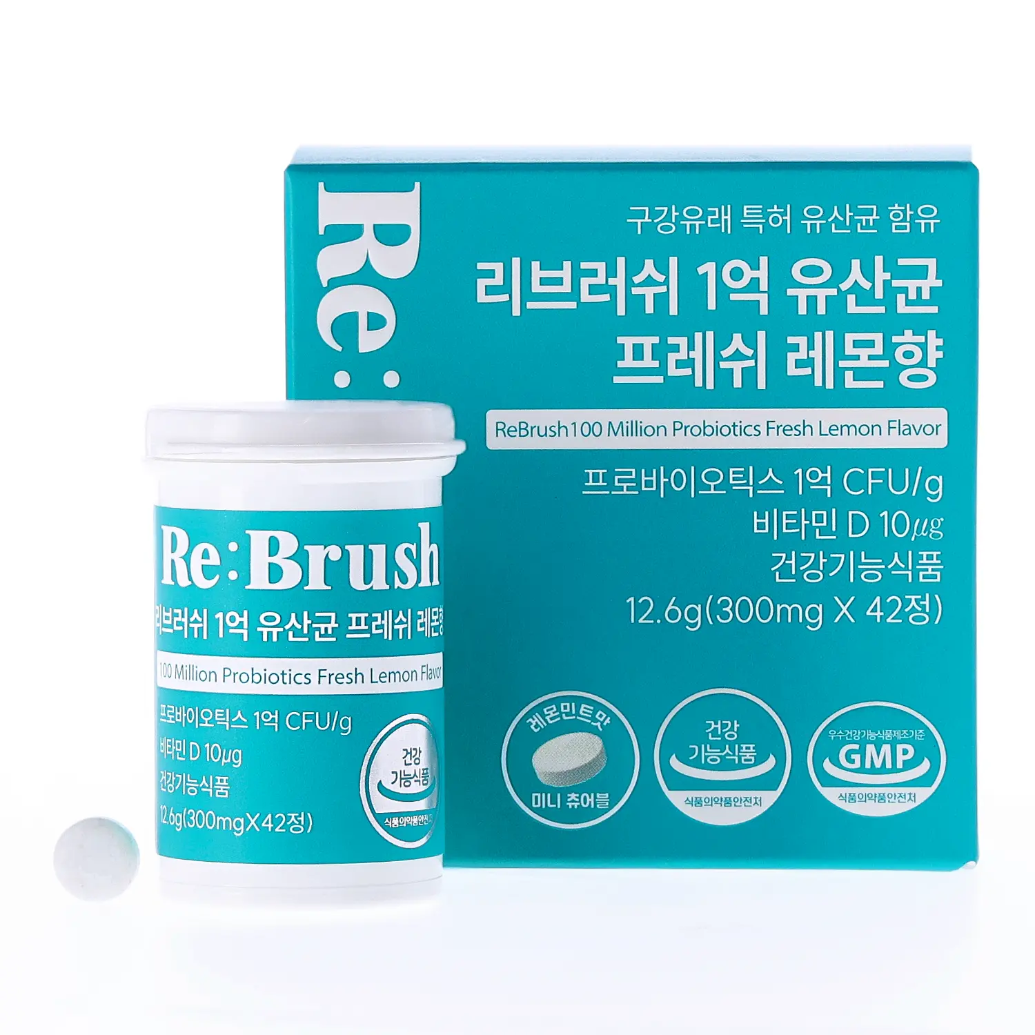 신세계인터넷면세점-리브러쉬-[2개 이상 40% 할인] 1억 구강 유산균 프레쉬 레몬향 (42정)