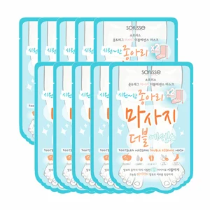 종아리 마사지 더블 에센스 마스크 10매 / 발마사지 / 쿨링마스크