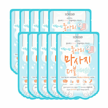 종아리 마사지 더블 에센스 마스크 10매 / 발마사지 / 쿨링마스크