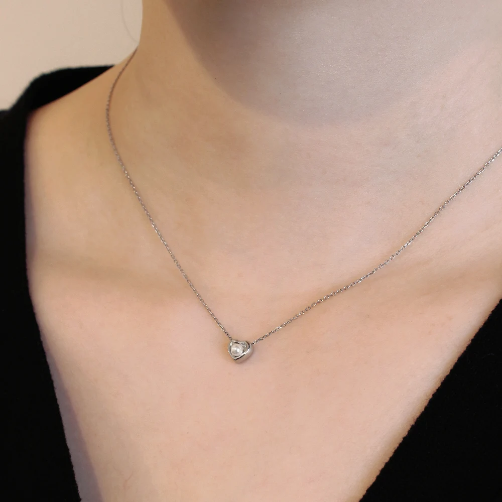 신세계인터넷면세점-누누핑거스-necklace-베이비 하트 펄 네크리스 (목걸이)