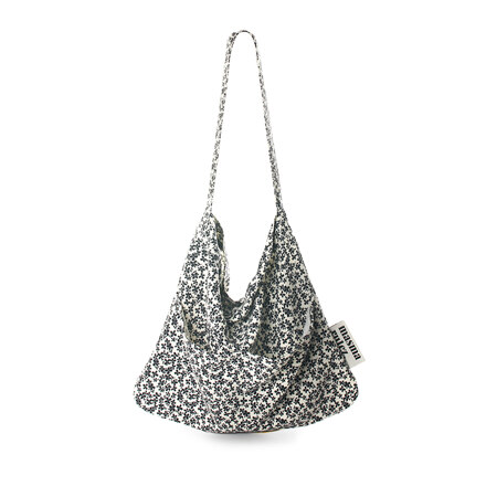 Rabbit eco bag_black flower